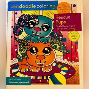 Zen Doodle Rescue Pups adult coloring book